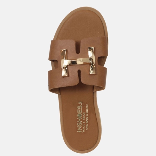 Εικόνα της Δερμάτινα σανδάλια Ελληνικής κατασκευής με μεταλλική αγκράφα Ταμπά