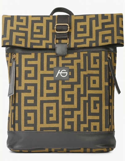 Εικόνα της Χειροποίητο σακίδιο πλάτης φάκελος με μαίανδρο Χρυσό