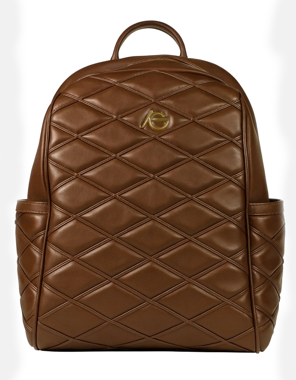 Εικόνα από Χειροποίητο σακίδιο πλάτης με μαίανδρο και συνδιασμό υλικών Καφέ