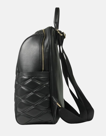 Εικόνα της Χειροποίητο σακίδιο πλάτης με μαίανδρο και συνδιασμό υλικών Μαύρο