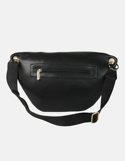 Εικόνα της Crossbody τσαντάκι με καπιτονέ μοτίβο Μαύρο