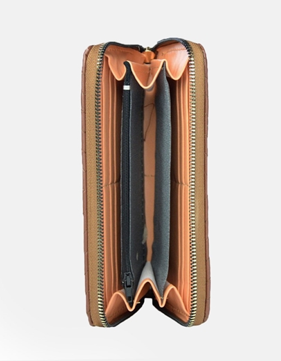 Εικόνα της Χειροποίητο πορτοφόλι με μαίανδρο και φερμουάρ L Ταμπά