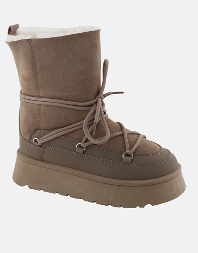 Εικόνα της Γυναικεία γούνινα μποτάκια δίσολα Πούρο