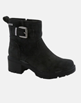 Εικόνα από Γυναικεία μποτάκια με τοκάδες και χαμηλό τακούνι Μαύρο