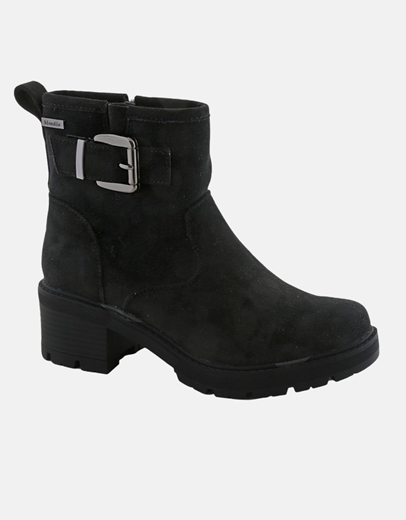 Εικόνα της Γυναικεία μποτάκια με τοκάδες και χαμηλό τακούνι Μαύρο
