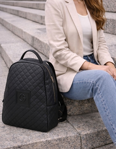 Εικόνα της Χειροποίητο σακίδιο πλάτης ALCMENE Μαύρο