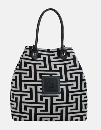 Εικόνα της Xειροποίητη τσάντα χειρός ARIANNA Μαύρο