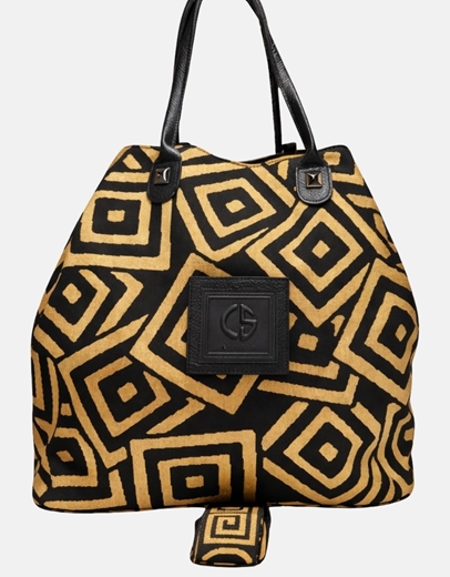 Εικόνα της Xειροποίητη τσάντα χειρός ARIANNA Πλατίνα