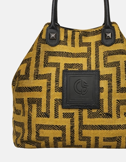 Εικόνα της Xειροποίητη τσάντα χειρός ARIANNA Χρυσό