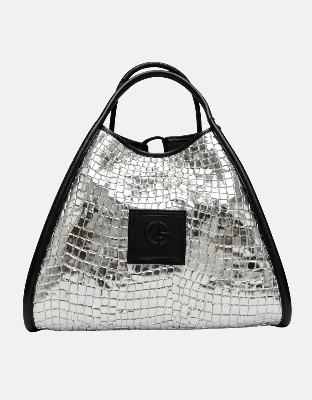 Εικόνα από Xειροποίητη τσάντα χειρός PASIPHAE Ασημί