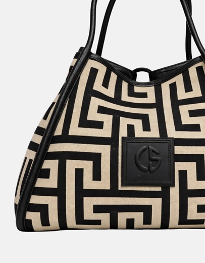 Εικόνα της Xειροποίητη τσάντα χειρός PASIPHAE Μπέζ