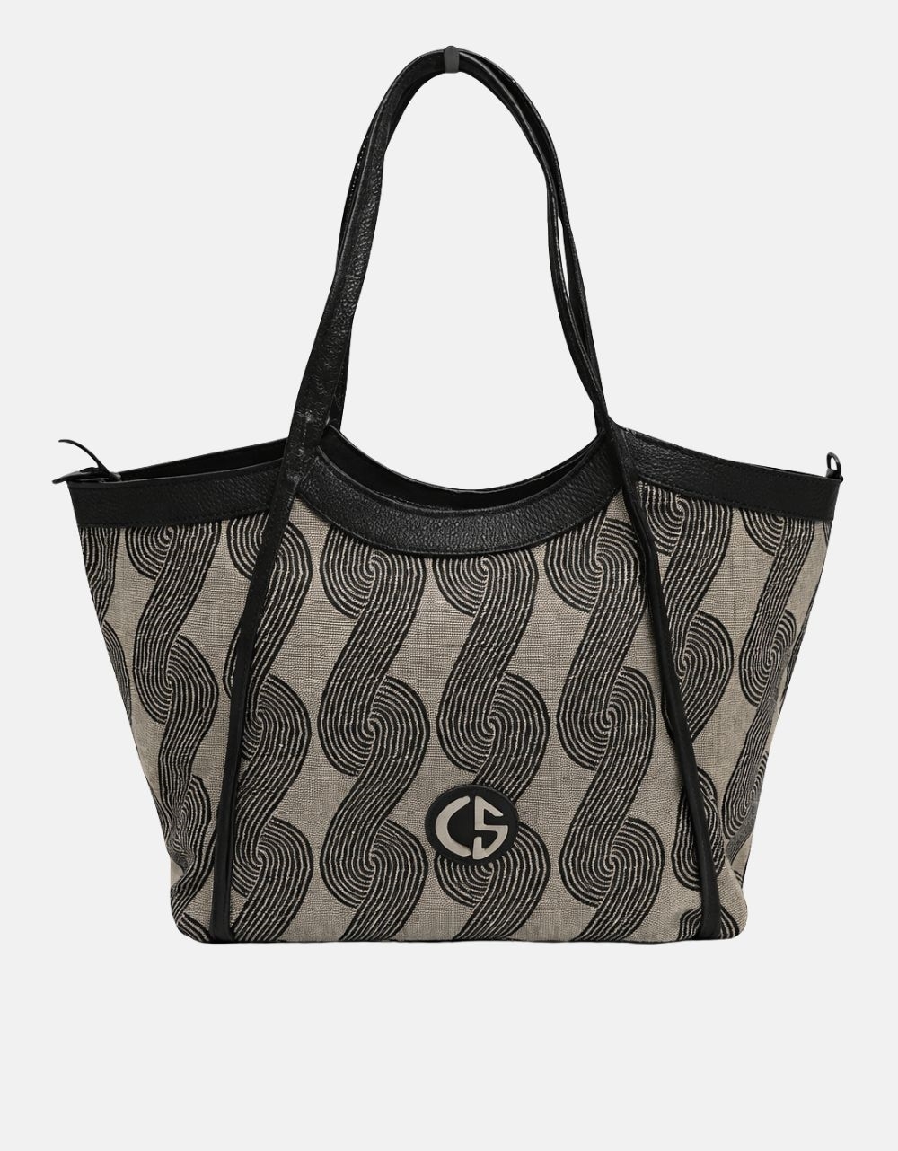 Εικόνα από Xειροποίητη τσάντα χειρός NAUSICA Μπέζ/Μαύρο