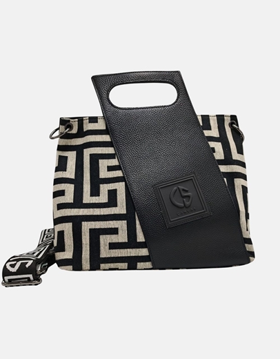 Εικόνα της Xειροποίητη τσάντα χειρός ARISTA Μπέζ