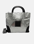 Εικόνα από Xειροποίητη τσάντα χειρός SOPHIA Ασημί
