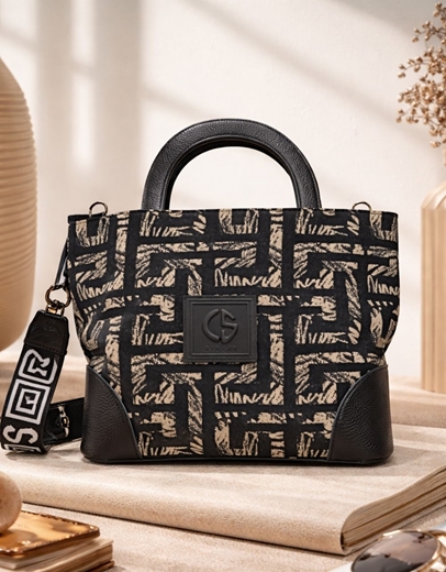 Εικόνα της Xειροποίητη τσάντα χειρός SOPHIA Χρυσό