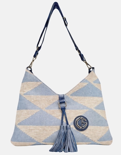 Εικόνα της Xειροποίητη τσάντα χειρός PHAEDRA Γαλάζια