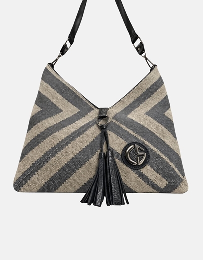 Εικόνα της Xειροποίητη τσάντα χειρός PHAEDRA Γκρί