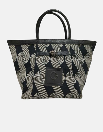 Εικόνα της Xειροποίητη τσάντα χειρός RHODEA Μαύρο