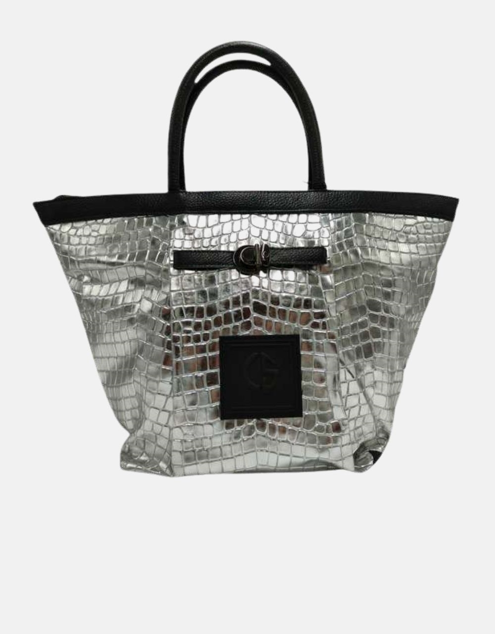 Εικόνα από Xειροποίητη τσάντα χειρός RHODEA Ασημί