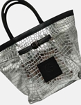 Εικόνα από Xειροποίητη τσάντα χειρός RHODEA Ασημί