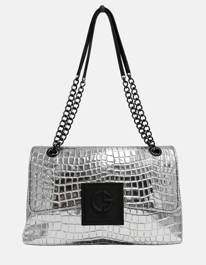 Εικόνα της Xειροποίητη τσάντα χειρός DEMETER Ασημί