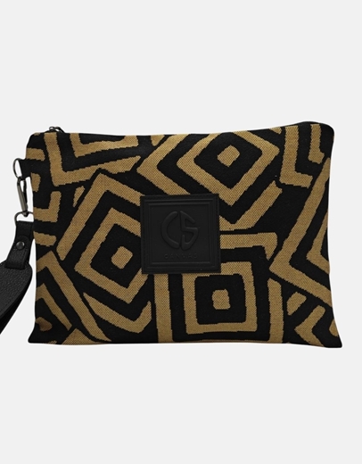 Εικόνα της Τσάντα φάκελος με λουρί AMELIA Χρυσό