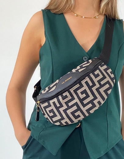 Εικόνα της Crossbody χειροποίητο τσαντάκι με μαίανδρο S Πούρο