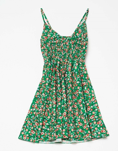 Εικόνα της Αμπίρ μίνι φόρεμα σε floral μοτίβο Πράσινο