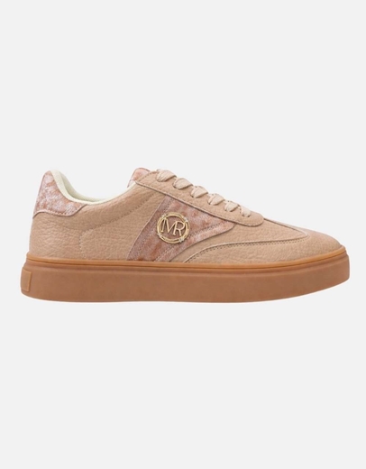 Εικόνα της Γυναικεία sneakers δίπατα με λεπτομέριες animal print Μπεζ