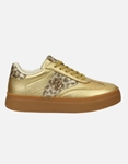 Εικόνα από Γυναικεία sneakers δίπατα με λεπτομέριες animal print Χρυσό