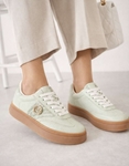 Εικόνα από Γυναικεία sneakers δίπατα με λεπτομέριες animal print Μέντα