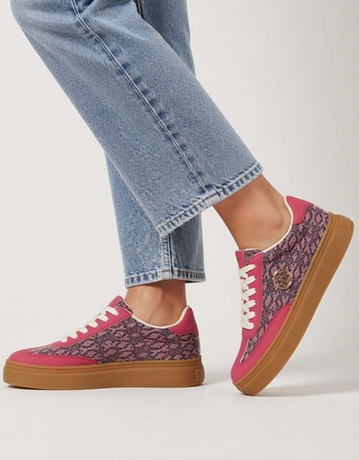 Εικόνα της Γυναικεία sneakers δίπατα με ιδιαίτερο σχέδιο Φούξια