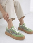 Εικόνα από Γυναικεία sneakers δίπατα με ιδιαίτερο σχέδιο Πράσινο