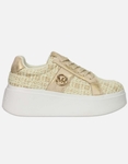 Εικόνα από Γυναικεία sneakers με διπλή σόλα και πλεκτή υφή Μπεζ
