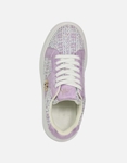 Εικόνα από Γυναικεία sneakers με διπλή σόλα και πλεκτή υφή Μωβ