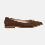Εικόνα από Δερμάτινα loafers Ελληνικής κατασκευής σε μυτερή γραμμή Καφέ