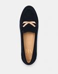 Εικόνα από Δερμάτινα loafers Ελληνικής κατασκευής με μεταλλικό διακοσμητικό Μπλε