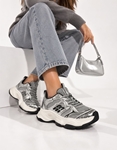 Εικόνα από Γυναικεία sneakers με chunky σόλα Ασημί